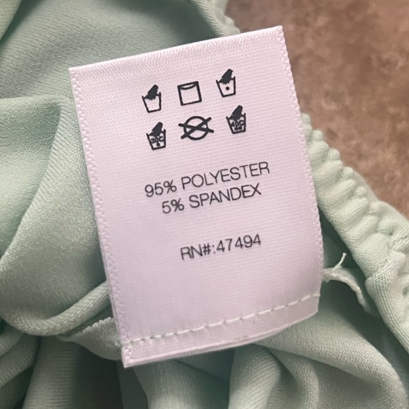 NWOT Norma Kamali Diana Asymmetric Ruched Gown XS Seafoam - Picture 8 of 8